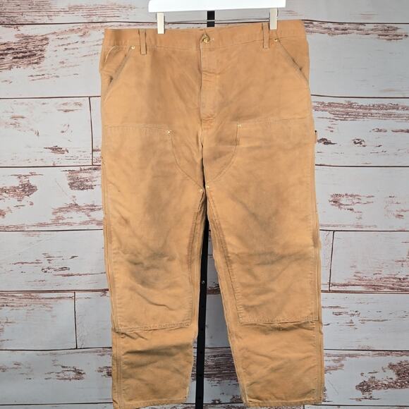 Vintage 80s 90s Carhartt Work Pants Stained Size 44 (tag) 42 x 30 (measurements) - Picture 1 of 7